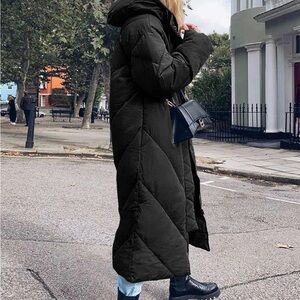 SOLD - Brand New Flygo Black Winter Puffer Coat